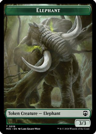 Elephant // Beast (0016) Double-Sided Token (M3C-18 // 16) - Modern Horizons 3 Commander