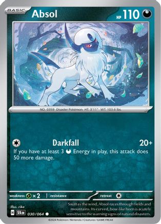 Absol 030 - Reverse Holofoil SV Shrouded Fable - Common