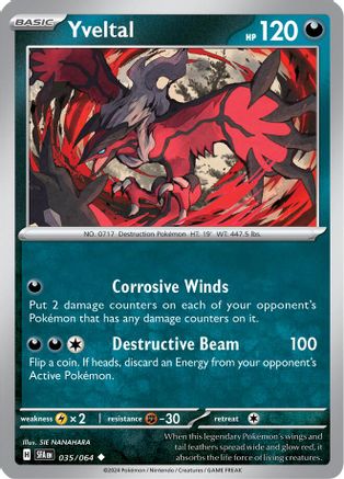 Yveltal 035 - Reverse Holofoil SV Shrouded Fable - Uncommon