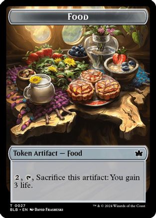 Food // Bushy Bodyguard Double-Sided Token (BLB-27 // 20) - Bloomburrow Foil