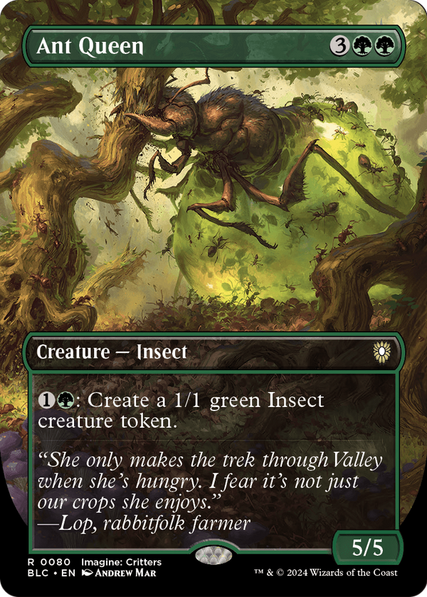 Ant Queen (Borderless) (BLC-080) - Bloomburrow Commander Foil