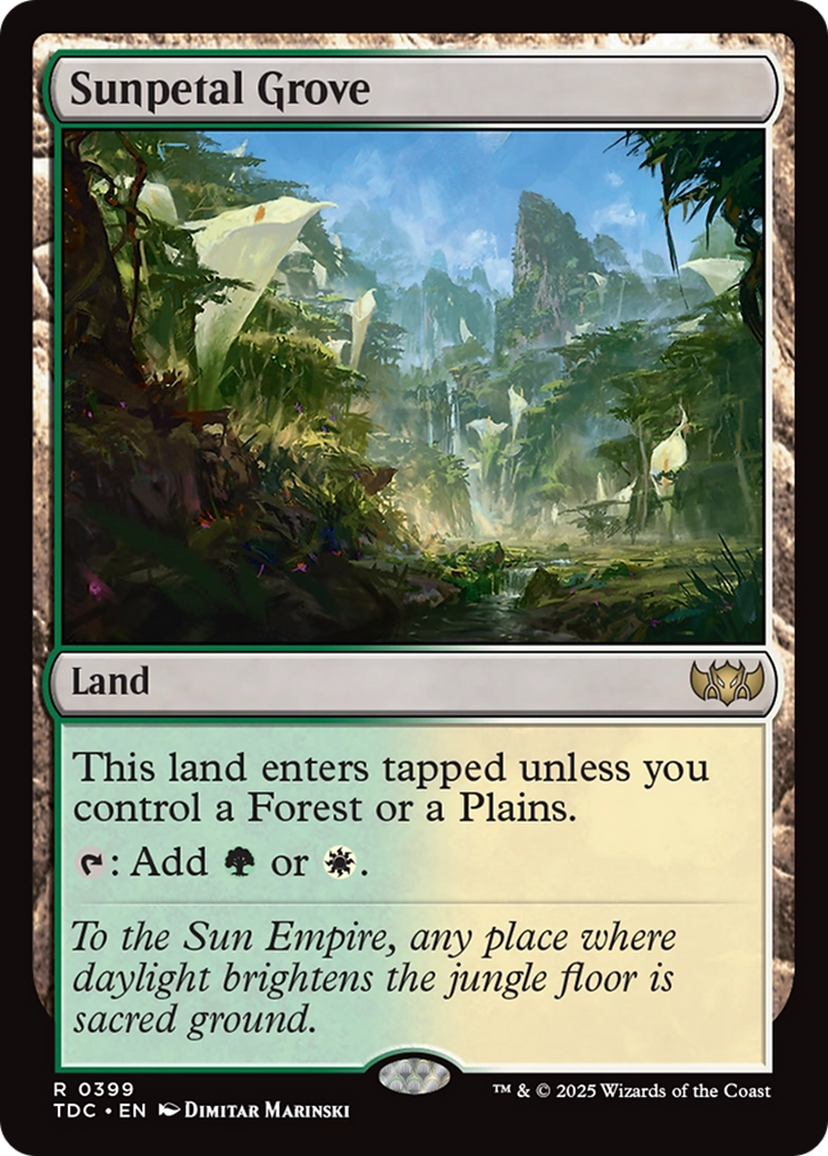 Sunpetal Grove (TDC-399) - Commander: Tarkir: Dragonstorm