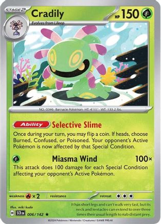 Cradily 006 - Holofoil SV07 Stellar Crown - Rare
