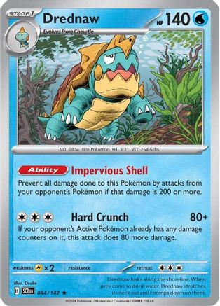 Drednaw 044 - Holofoil SV07 Stellar Crown - Rare
