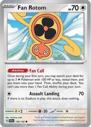 Fan Rotom 118 SV07 Stellar Crown - Common