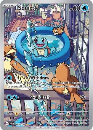 Squirtle 148 - Holofoil SV07 Stellar Crown - Illustration Rare