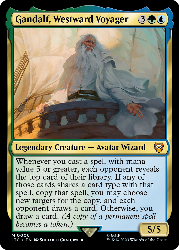 Gandalf, Westward Voyager (LTC-006) - Tales of Middle-earth Commander Foil