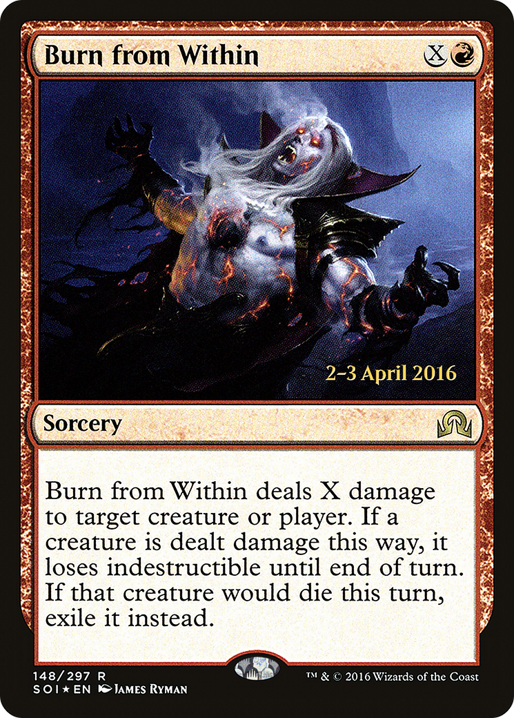 Burn from Within (PRE-148) - Shadows over Innistrad Promos Foil