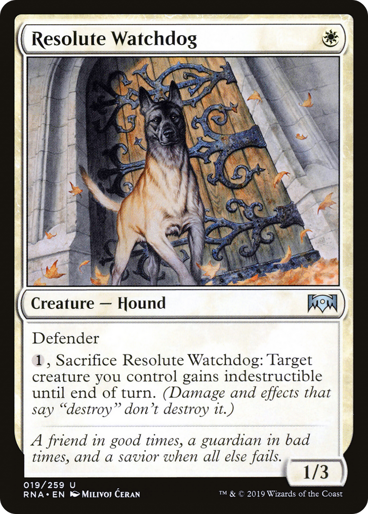 Resolute Watchdog (RNA-019) - Ravnica Allegiance Foil