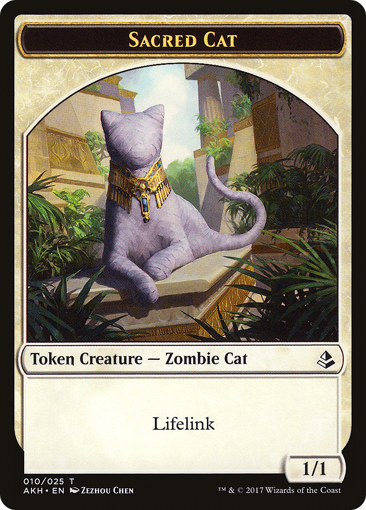 Sacred Cat Token (AKH-010) - Amonkhet Tokens Foil