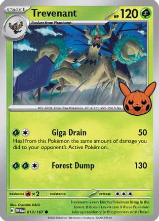 Trevenant 013 Trick or Trade BOOster Bundle 2024 - Common