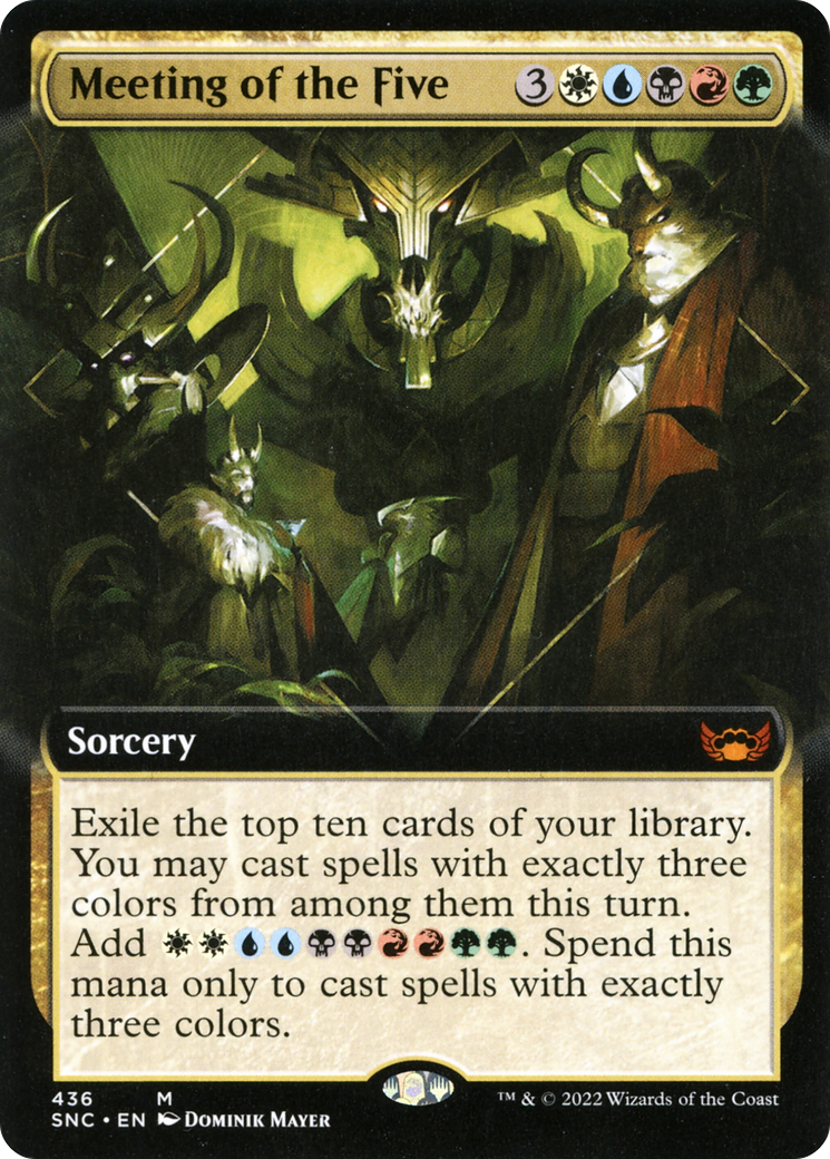 Meeting of the Five (Extended Art) (SNC-436) - Streets of New Capenna: (Extended Art)