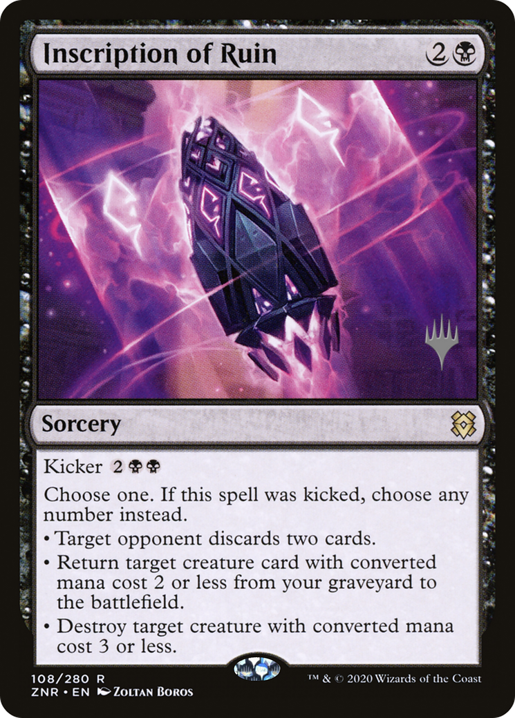 Inscription of Ruin (PPZNR-108) - Zendikar Rising Promos Foil
