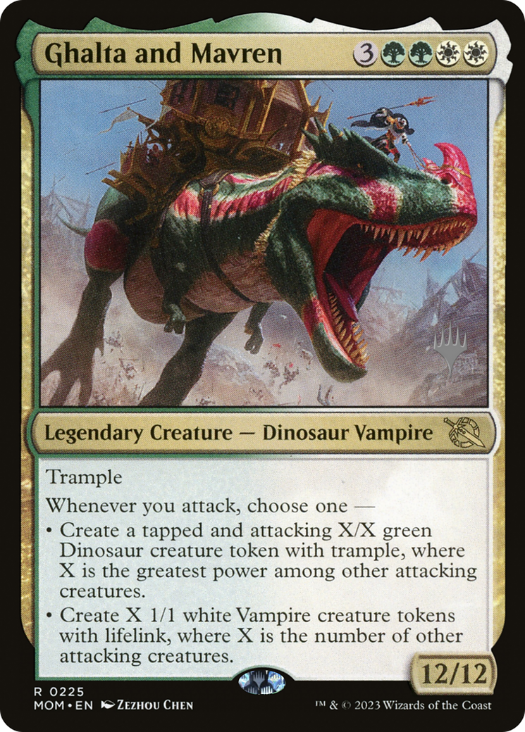 Ghalta and Mavren (PPMOM-225) - March of the Machine Promos Foil
