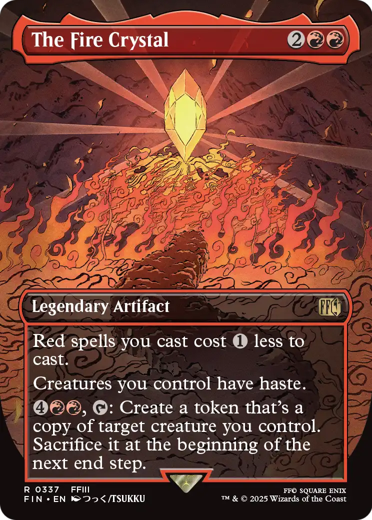 The Fire Crystal (Borderless) (FIN-337) - FINAL FANTASY Foil