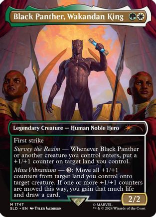 Black Panther, Wakandan King (Rainbow Foil) (SLD-1747) - Secret Lair Drop Series Foil