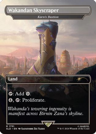 Wakandan Skyscraper - Karn's Bastion (Rainbow Foil) (SLD-1751) - Secret Lair Drop Foil