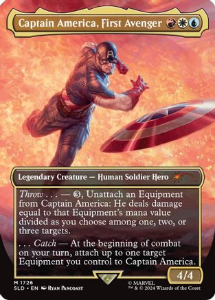 Captain America, First Avenger (Rainbow Foil) (SLD-1726) - Secret Lair Drop Foil