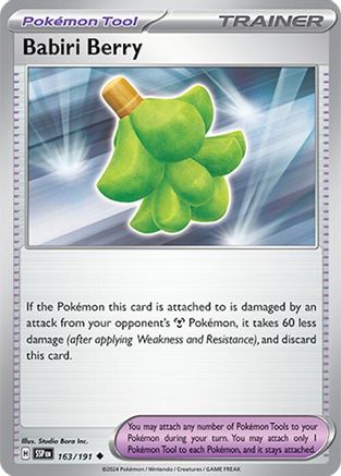 Babiri Berry 163 - Reverse Holofoil SV08 Surging Sparks - Uncommon
