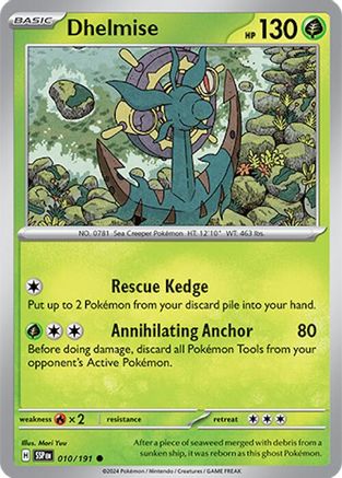Dhelmise 010 - Reverse Holofoil SV08 Surging Sparks - Common