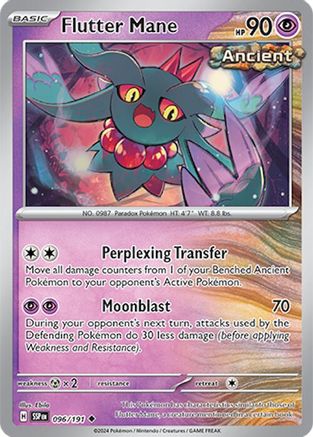 Flutter Mane 096 - Reverse Holofoil SV08 Surging Sparks - Uncommon