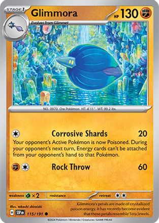 Glimmora 115 - Reverse Holofoil SV08 Surging Sparks - Common