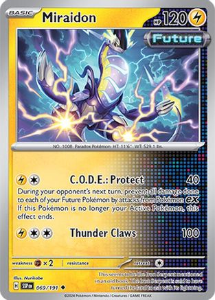 Miraidon 069 - Reverse Holofoil SV08 Surging Sparks - Uncommon