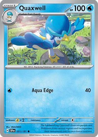Quaxwell 051 - Reverse Holofoil SV08 Surging Sparks - Common