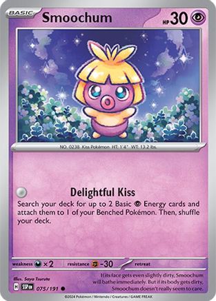 Smoochum 075 - Reverse Holofoil SV08 Surging Sparks - Common