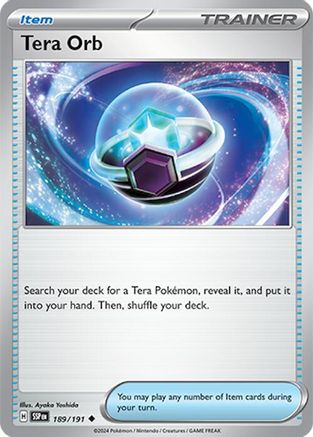 Tera Orb 189 - Reverse Holofoil SV08 Surging Sparks - Uncommon
