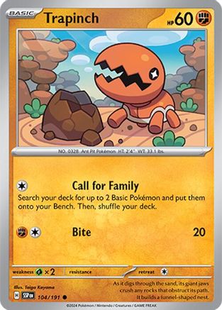 Trapinch 104 SV08 Surging Sparks - Common