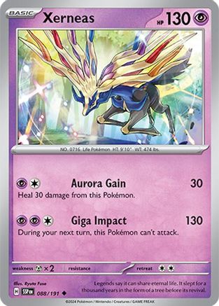 Xerneas 088 - Reverse Holofoil SV08 Surging Sparks - Uncommon