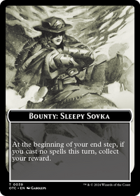 Bounty: Sleepy Sovka // Wanted! (TOTC-039) - Outlaws of Thunder Junction Commander Tokens