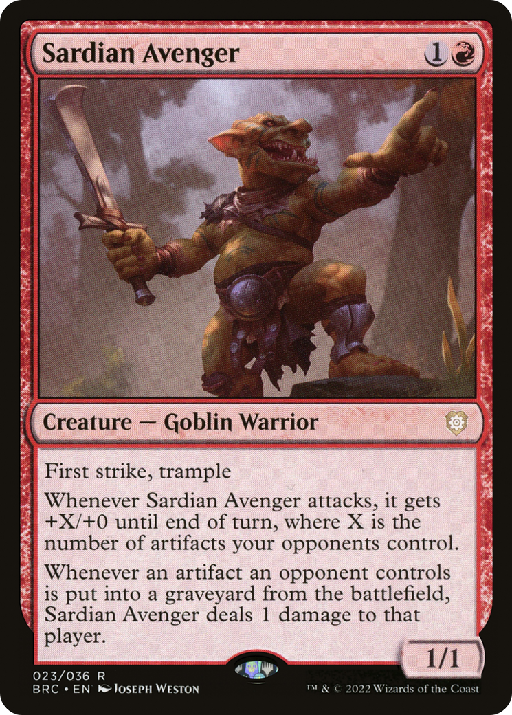 Sardian Avenger (BRC-023) - The Brothers' War Commander