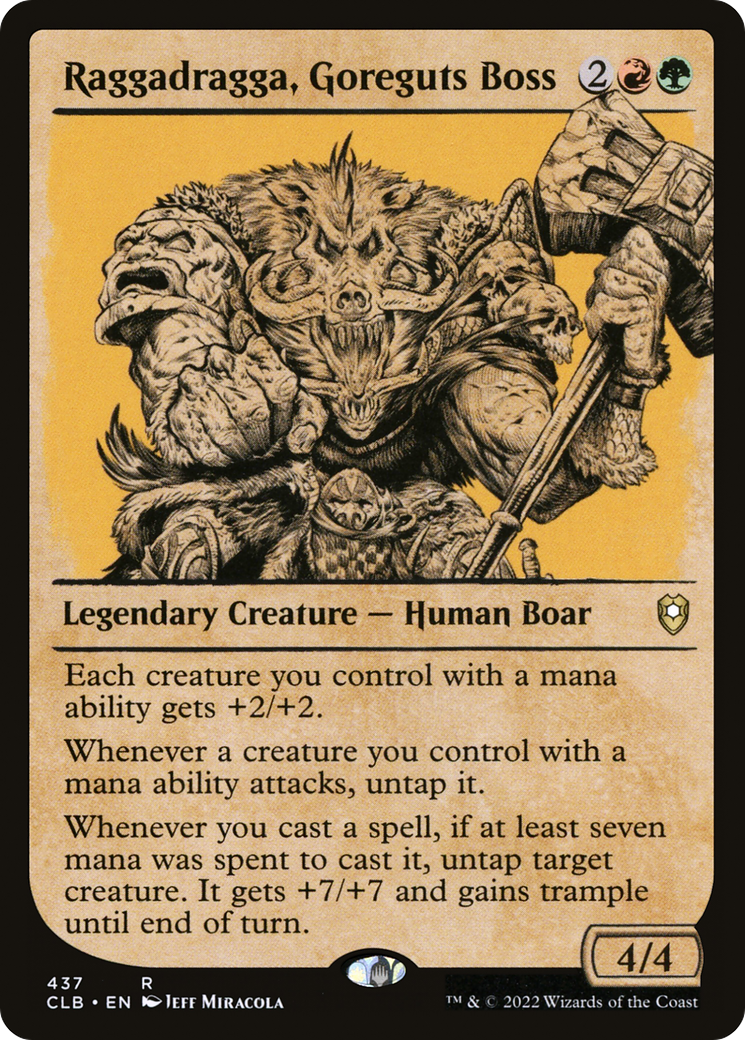 Raggadragga, Goreguts Boss (Showcase) (CLB-437) - Commander Legends: Battle for Baldur's Gate: (Showcase) Foil