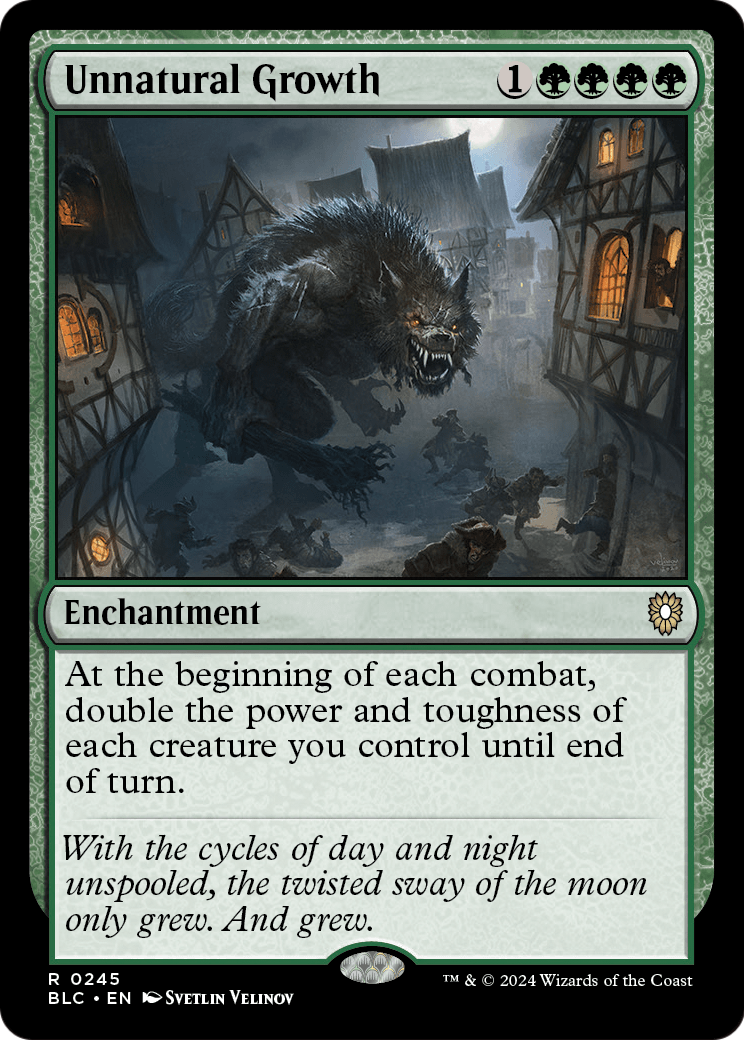 Unnatural Growth (BLC-245) - Bloomburrow Commander