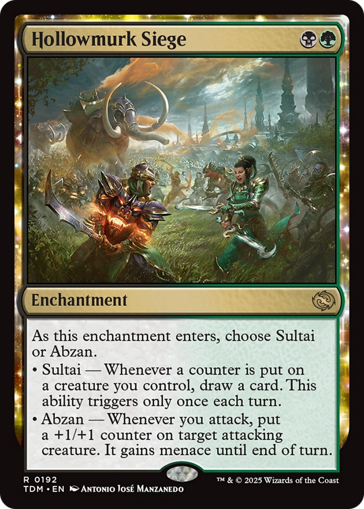 Hollowmurk Siege (TDM-192) - Tarkir: Dragonstorm: (enchantment)