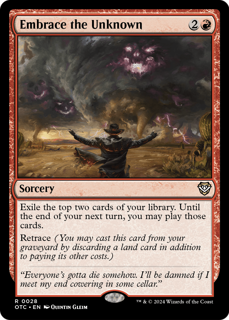 Embrace the Unknown (OTC-028) - Outlaws of Thunder Junction Commander