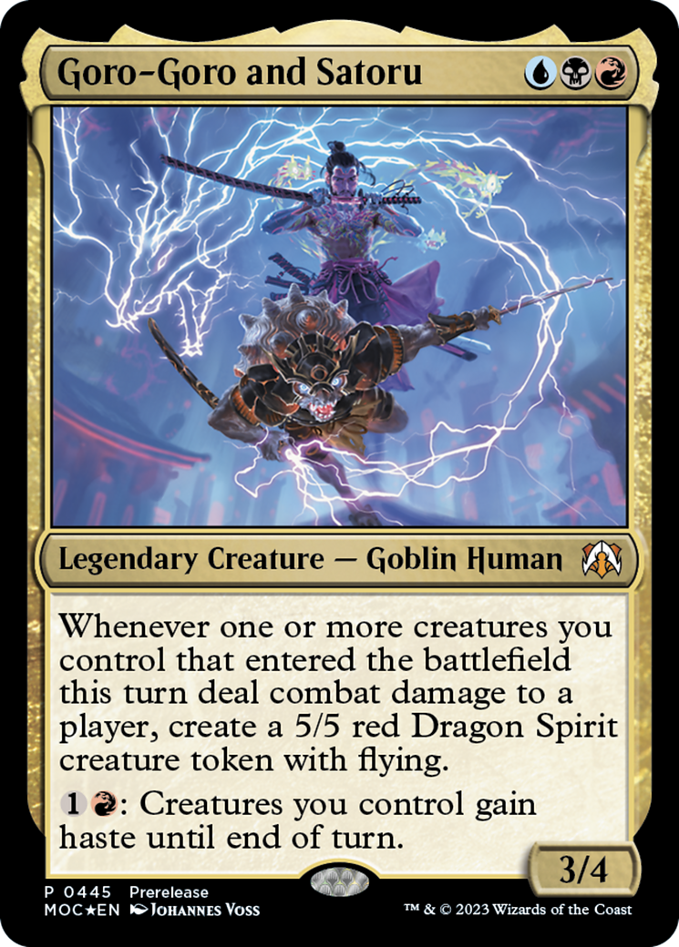 Goro-Goro and Satoru (PRE-445) - March of the Machine Commander Foil