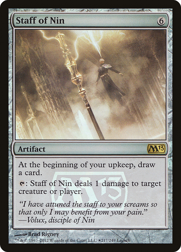Staff of Nin (LARP-217) - Magic 2013 Promos Foil