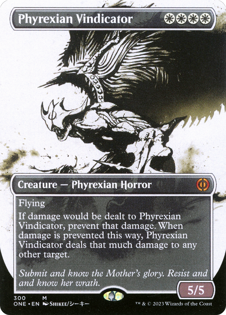 Phyrexian Vindicator (Showcase) (ONE-300) - Phyrexia: All Will Be One: (Showcase) (Borderless) Foil