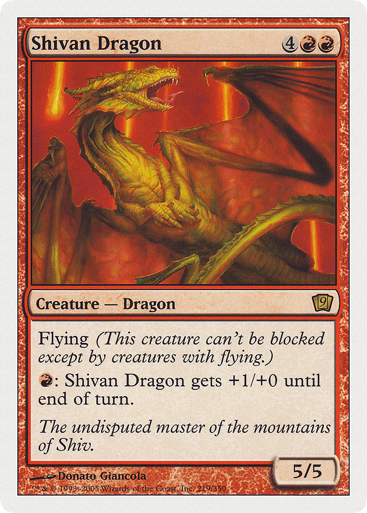 Shivan Dragon (9ED-219) - 9th Edition Foil