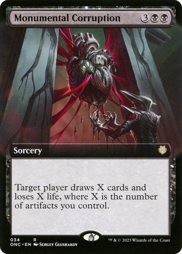 Monumental Corruption (Extended Art) (ONC-034) - Phyrexia: All Will Be One Commander: (Extended Art) Foil