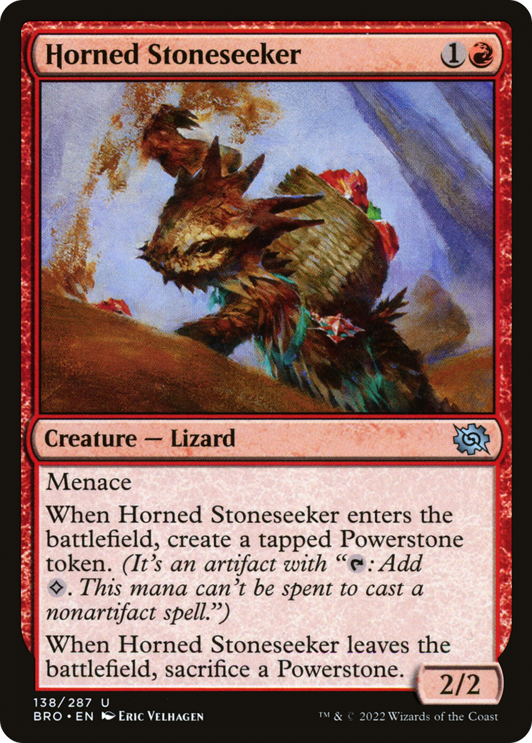 Horned Stoneseeker (BRO-138) - The Brothers' War Foil