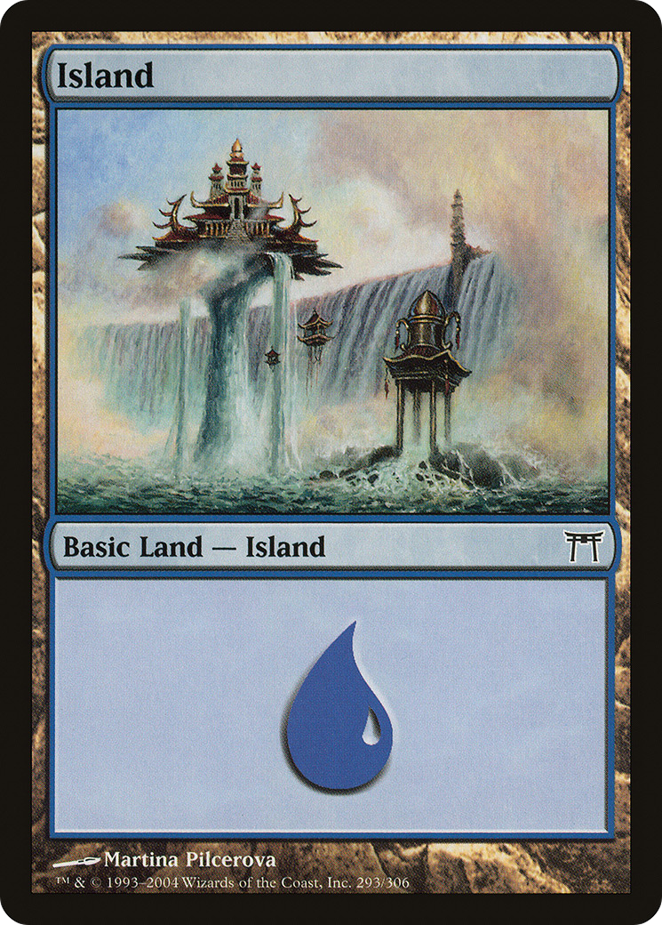Island (293) (CHK-293) - Champions of Kamigawa Foil