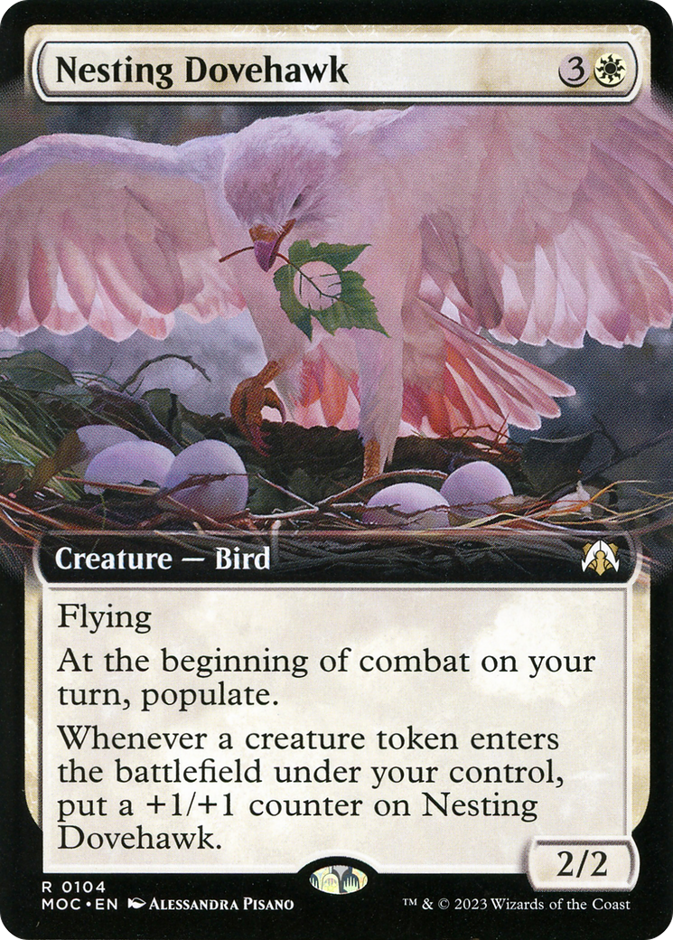 Nesting Dovehawk (Extended Art) (MOC-104) - March of the Machine Commander: (Extended Art) Foil
