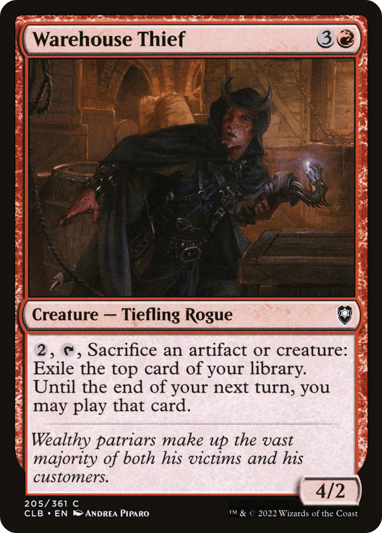 Warehouse Thief (CLB-205) - Commander Legends: Battle for Baldur's Gate Foil