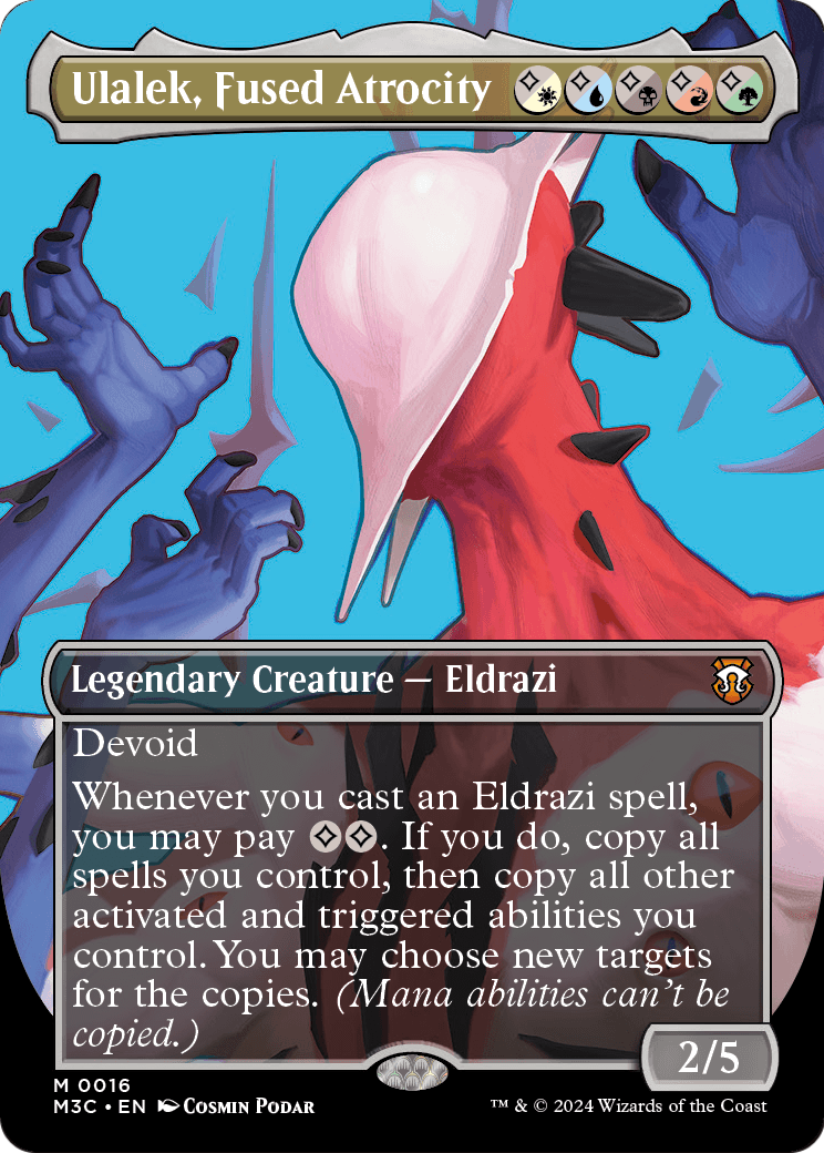 Ulalek, Fused Atrocity (Borderless) (M3C-016) - Modern Horizons 3 Commander