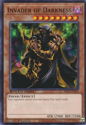 Invader of Darkness (SBC2-ENE03) - Speed Duel: Battle City Finals 1st Edition
