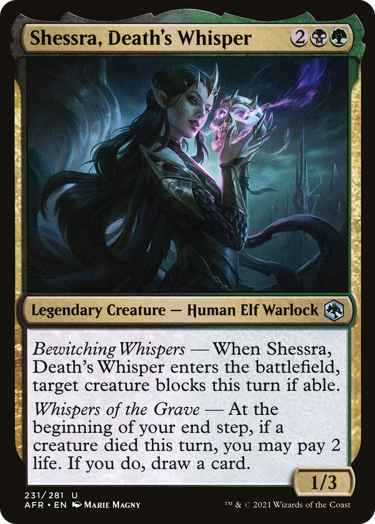 Shessra, Death's Whisper (AFR-231) - Adventures in the Forgotten Realms Foil